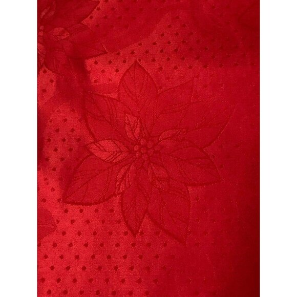 Red Poinsettia Table Runner 13" X 72" Christmas Holiday Dining Family Mainstays - Picture 6 of 9